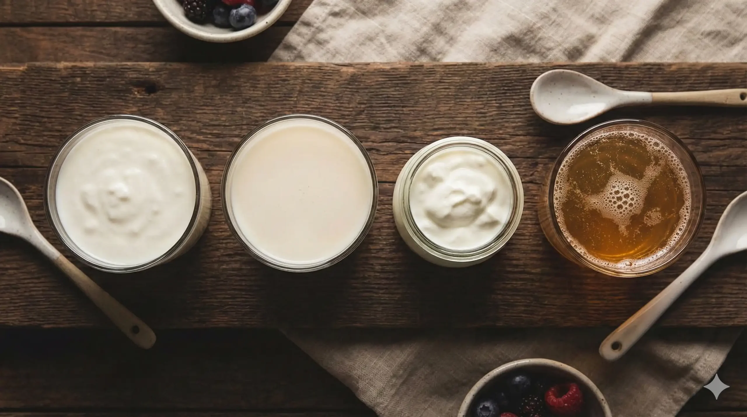 Kefir vs yoghurt vs karnemelk vs kombucha vergelijking