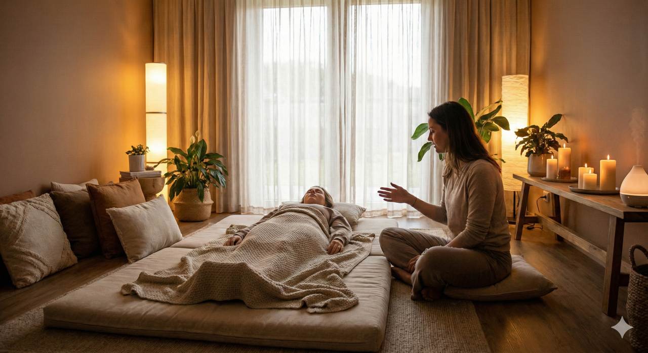 Begeleide ademwerksessie met ademcoach