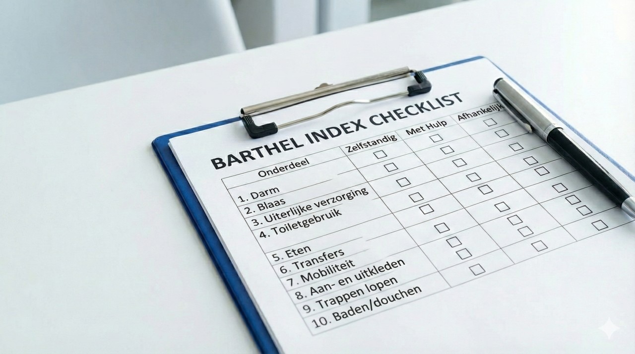 Barthel Index vragenlijst met 10 ADL-items voor zelfstandigheidsmeting
