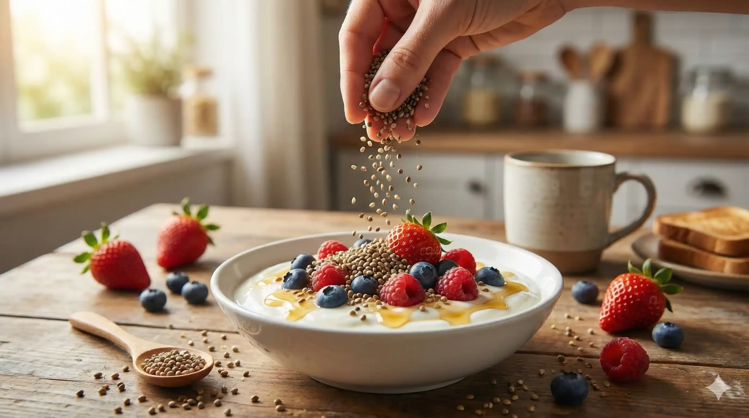 Voedingswaarden hennepzaad per eetlepel