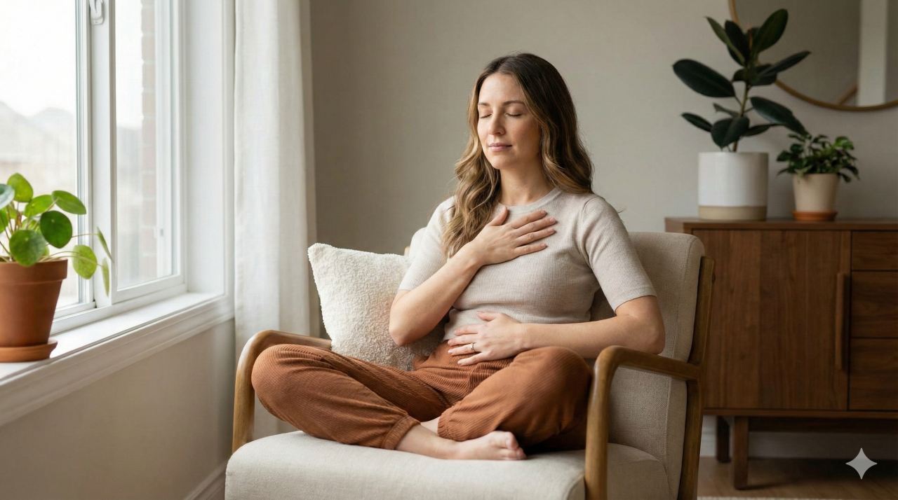 Ademhalingsoefening voor activatie van de ventrale vagus