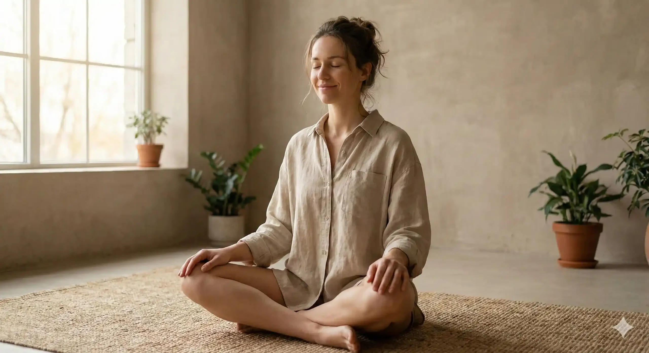 Persoon die rustig ademhaalt als voorbeeld van stressbestendigheid training