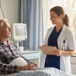 SNAQ score afnemen - verpleegkundige screent patiënt op ondervoeding