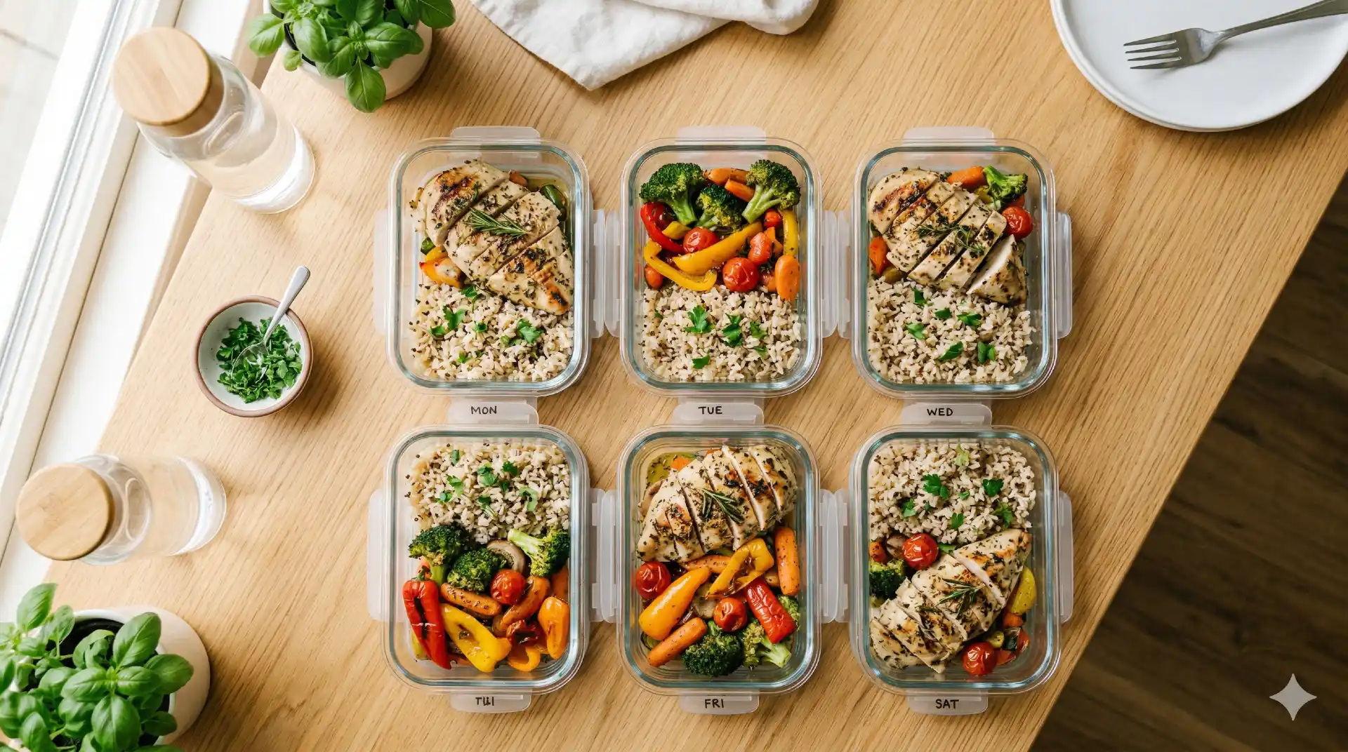 Gezonde maaltijdvoorbereiding met eiwitrijke producten voor BMR berekenen en afvallen