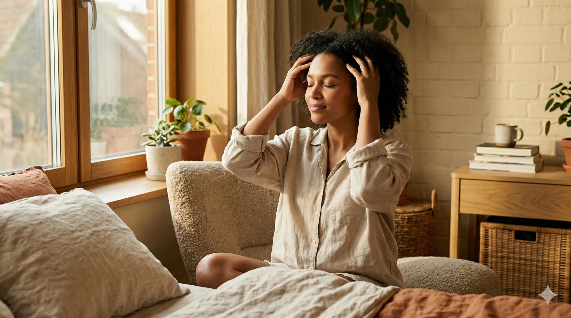 jeukende hoofdhuid vrouw hoofdmassage natuurlijk middel
