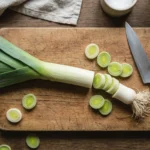 Verse prei op snijplank: is prei gezond