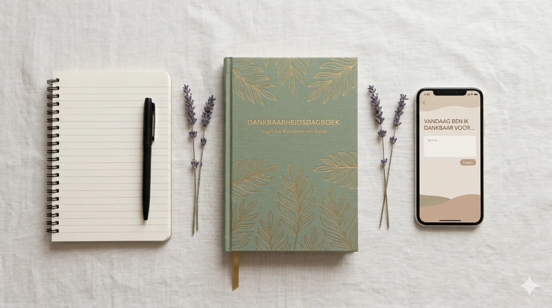 Vergelijking dankbaarheidsdagboek varianten: schrift, boek en app